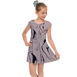 Chic Boho Decor Background Print Kids  Cap Sleeve Dress