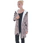 Chic Boho Decor Background Print Longline Hooded Cardigan