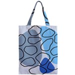 Boho Blue Deep Blue Artwork Zipper Classic Tote Bag