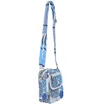 Boho Blue Deep Blue Artwork Shoulder Strap Belt Bag