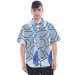 Boho Blue Deep Blue Artwork Men s Short Sleeve Shirt