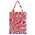 Red White Background Swirl Playful Classic Tote Bag