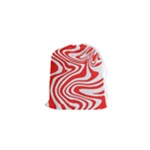Red White Background Swirl Playful Drawstring Pouch (XS)