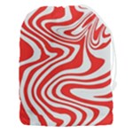 Red White Background Swirl Playful Drawstring Pouch (3XL)