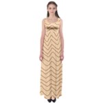 Background Wavy Zig Zag Lines Empire Waist Maxi Dress