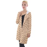 Background Wavy Zig Zag Lines Hooded Pocket Cardigan