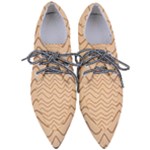 Background Wavy Zig Zag Lines Pointed Oxford Shoes