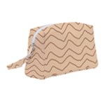 Background Wavy Zig Zag Lines Wristlet Pouch Bag (Medium)