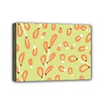 Pattern Leaves Print Background Mini Canvas 7  x 5  (Stretched)