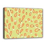Pattern Leaves Print Background Canvas 16  x 12  (Stretched)