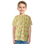 Pattern Leaves Print Background Kids  Sport Mesh T-Shirt