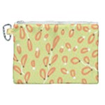 Pattern Leaves Print Background Canvas Cosmetic Bag (XL)