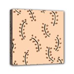 Leaves Plants Dots Pattern Mini Canvas 6  x 6  (Stretched)