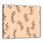 Leaves Plants Dots Pattern Canvas 24  x 20  (Stretched)