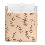 Leaves Plants Dots Pattern Duvet Cover Double Side (Full/ Double Size)