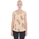 Leaves Plants Dots Pattern Piece Up Tank Top