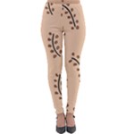 Leaves Plants Dots Pattern Lightweight Velour Leggings