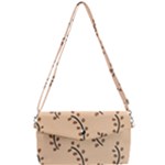 Leaves Plants Dots Pattern Removable Strap Clutch Bag