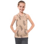 Leaves Plants Dots Pattern Kids  Sleeveless Hoodie