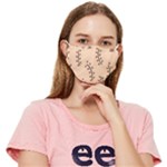Leaves Plants Dots Pattern Fitted Cloth Face Mask (Adult)
