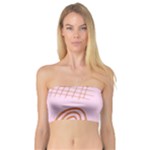 Elements Scribbles Wiggly Lines Retro Vintage Bandeau Top