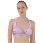 Elements Scribbles Wiggly Lines Retro Vintage Sweetheart Sports Bra