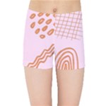 Elements Scribbles Wiggly Lines Retro Vintage Kids  Sports Shorts