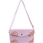 Elements Scribbles Wiggly Lines Retro Vintage Removable Strap Clutch Bag