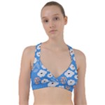 Doodle Flowers Leaves Plant Design Sweetheart Sports Bra