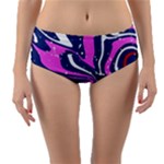 Texture Multicolour Grunge Reversible Mid-Waist Bikini Bottoms