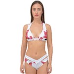 Elements Scribbles Brush Doodles Double Strap Halter Bikini Set