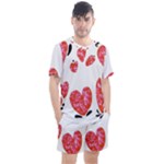 Elements Scribbles Brush Doodles Men s Mesh T-Shirt and Shorts Set