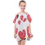 Elements Scribbles Brush Doodles Kids  One Piece Chiffon Dress