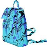 Mint Background Swirl Blue Black Buckle Everyday Backpack