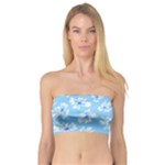 Flowers Pattern Print Floral Cute Bandeau Top