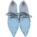 Flowers Pattern Print Floral Cute Pointed Oxford Shoes
