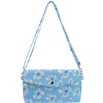 Flowers Pattern Print Floral Cute Removable Strap Clutch Bag