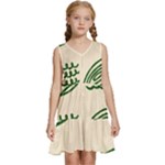 Elements Scribbles Wiggly Lines Kids  Sleeveless Tiered Mini Dress