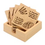 Elements Scribbles Wiggly Lines Bamboo Coaster Set