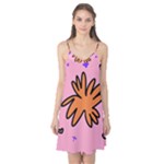 Doodle Flower Sparkles Orange Pink Camis Nightgown 