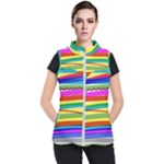 Print Ink Colorful Background Women s Puffer Vest