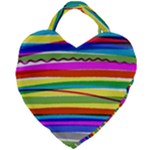 Print Ink Colorful Background Giant Heart Shaped Tote