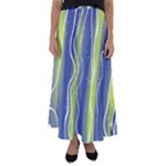 Texture Multicolour Gradient Grunge Flared Maxi Skirt