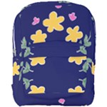 Doodle Flower Leaves Plant Design Full Print Backpack