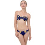 Doodle Flower Leaves Plant Design Classic Bandeau Bikini Set