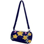 Doodle Flower Leaves Plant Design Mini Cylinder Bag