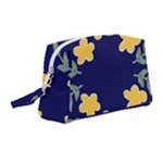 Doodle Flower Leaves Plant Design Wristlet Pouch Bag (Medium)
