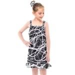 Flower Print Doodle Pattern Floral Kids  Overall Dress