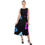 Colorful Arrows Kids Pointer Midi Tie-Back Chiffon Dress