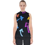 Colorful Arrows Kids Pointer Mock Neck Shell Top